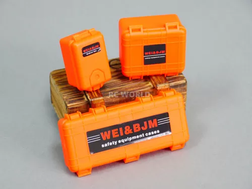1/10 CARGO Luggage Safety Cases Storage Box (3PCS) ORANGE