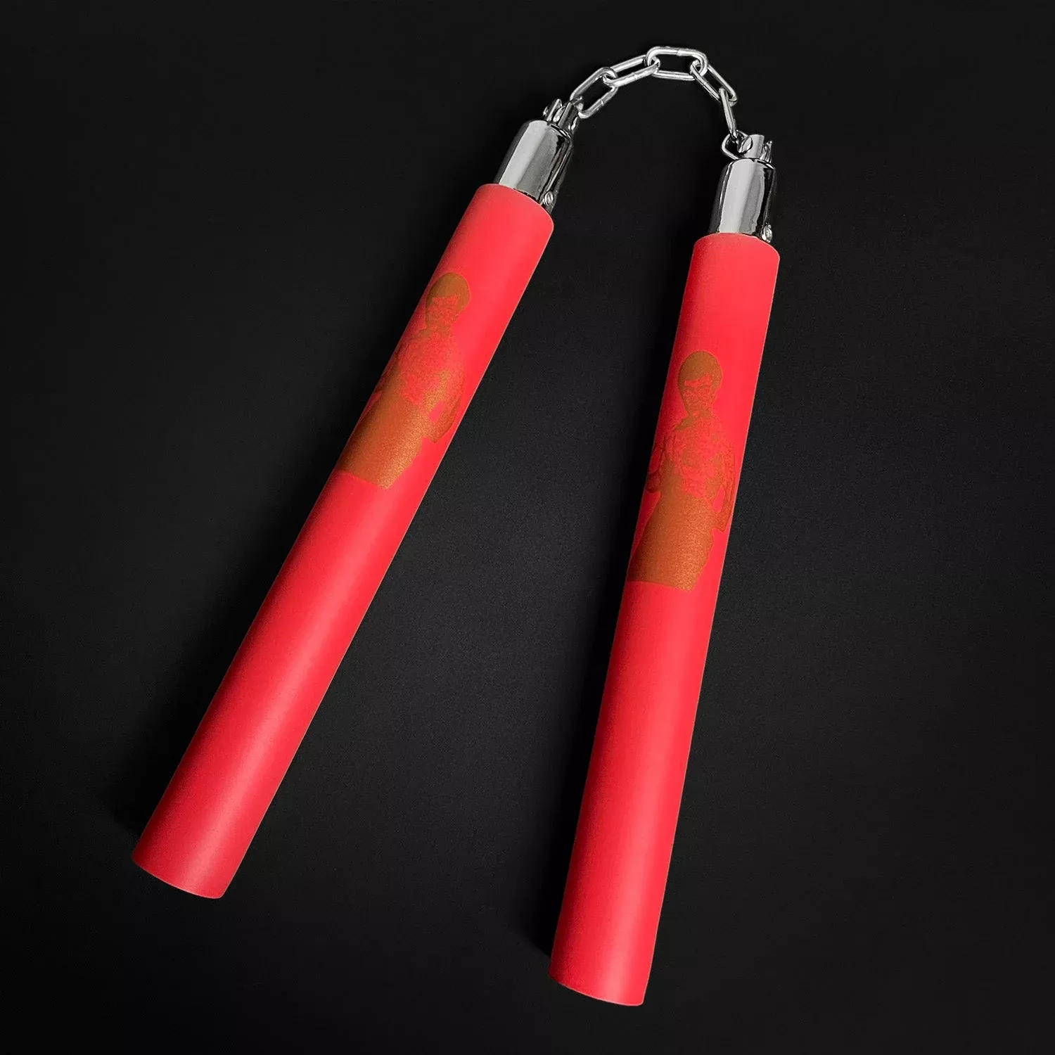 12″ Bruce Foam Nunchaku with Metal Chain – Red