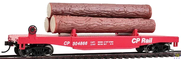 1771 (HO Scale) WAL-931-1771Log Dump Car w/Logs CP
