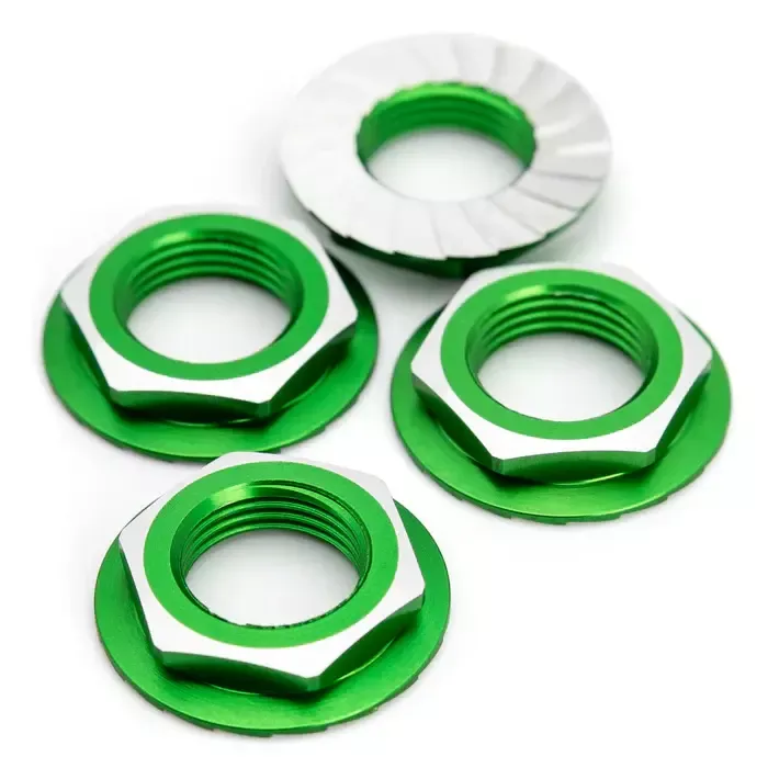 1UP870187075 Lockdown 17mm Wheel Nuts (Green) (1UP Racing)