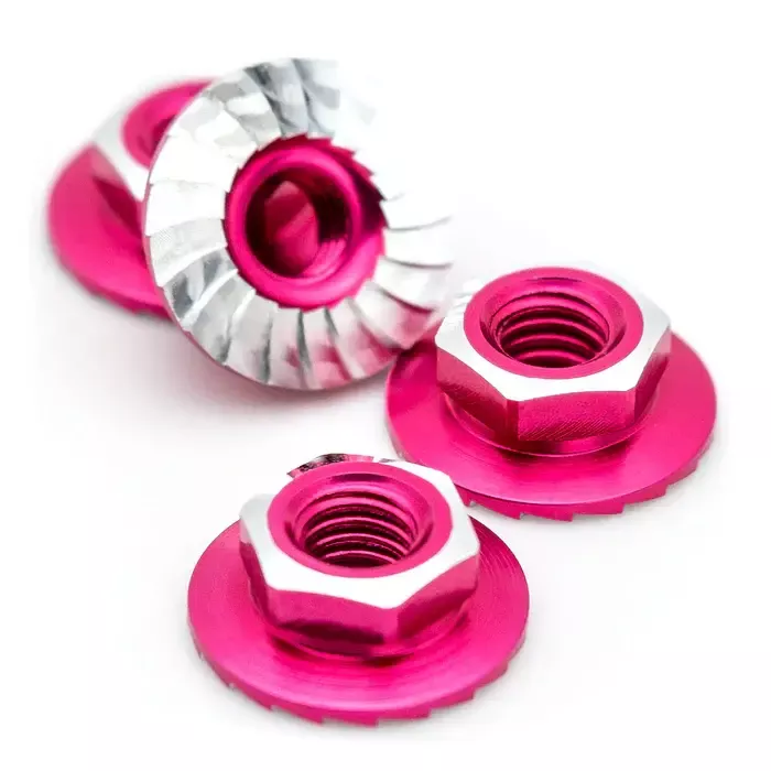 1UP8704017075 Lockdown M4 Wheel Nuts Pink (1UP Racing)