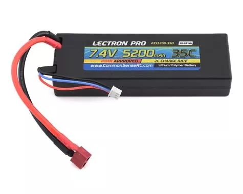 2S5200-35DLectron Pro 2S 7.4v 5200mAh 35C LiPo w/ Deans Plug (Lectron Pro)