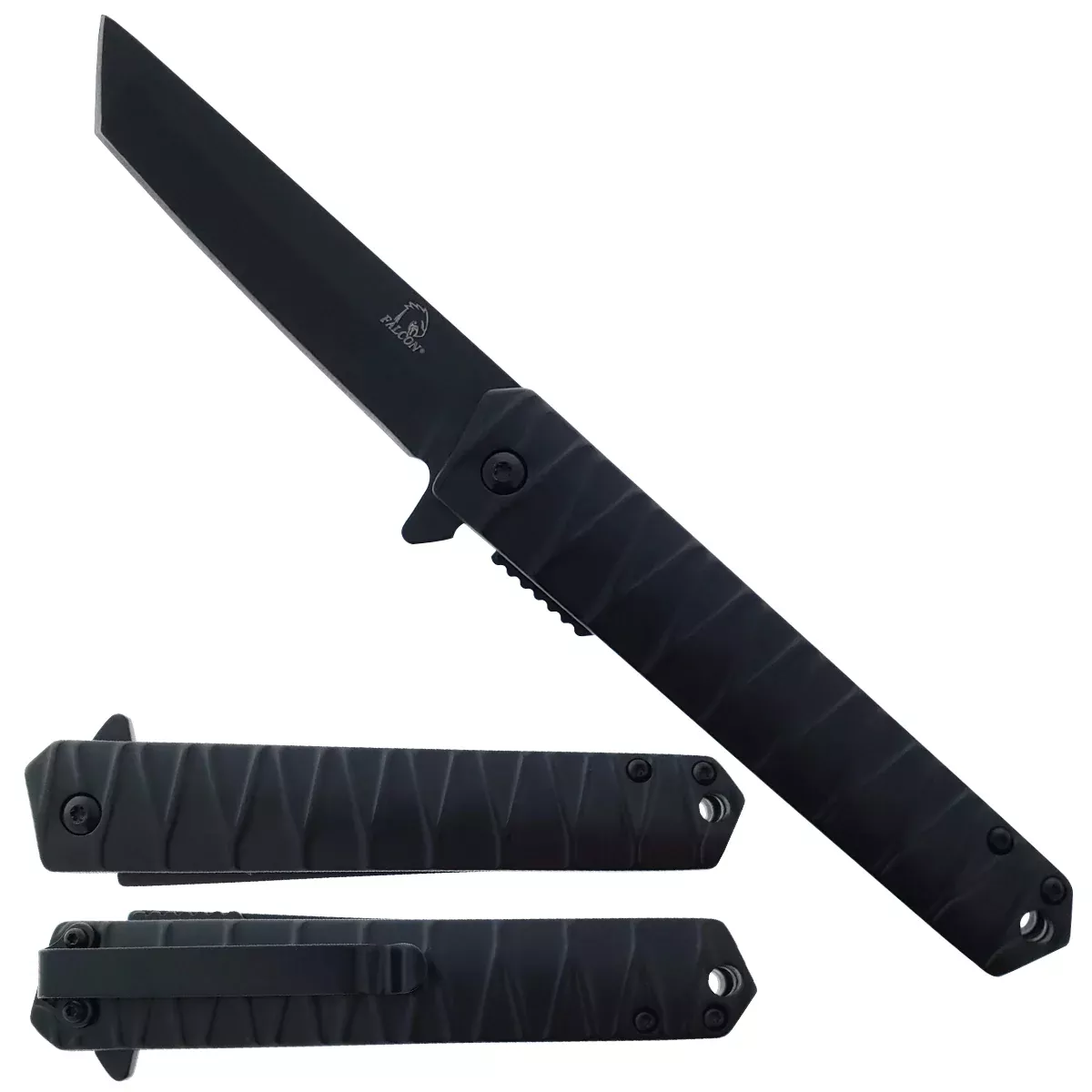3 1/2″ Black Blade / Black Handle / Assisted Knife
