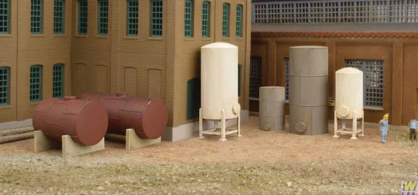 3265 Walthers Storage Tanks6 Pack (N Scale) Cornerstone Part# 933-3265