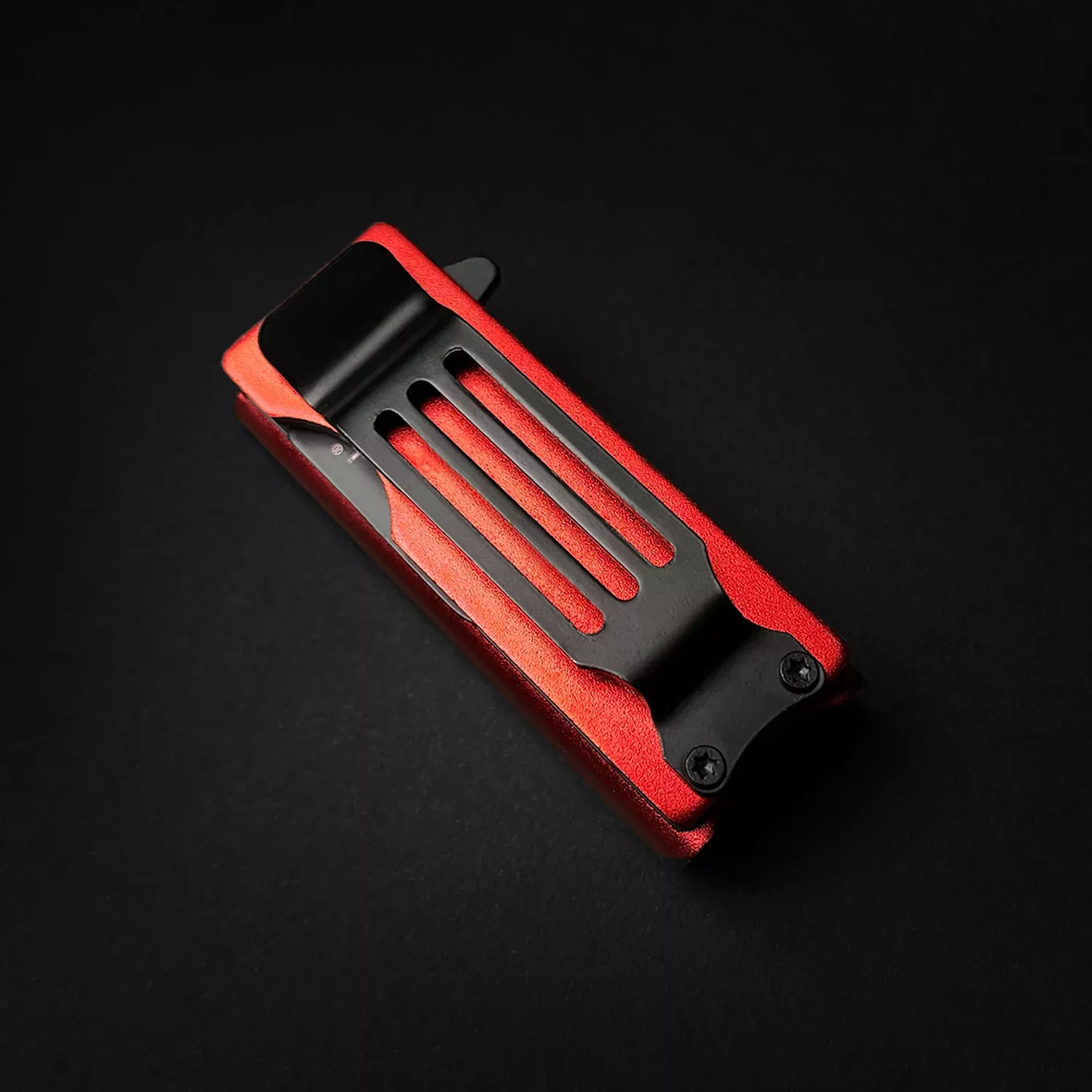 4 1/2″ Red EDC Spring Assisted Knife Lighter Case Holder