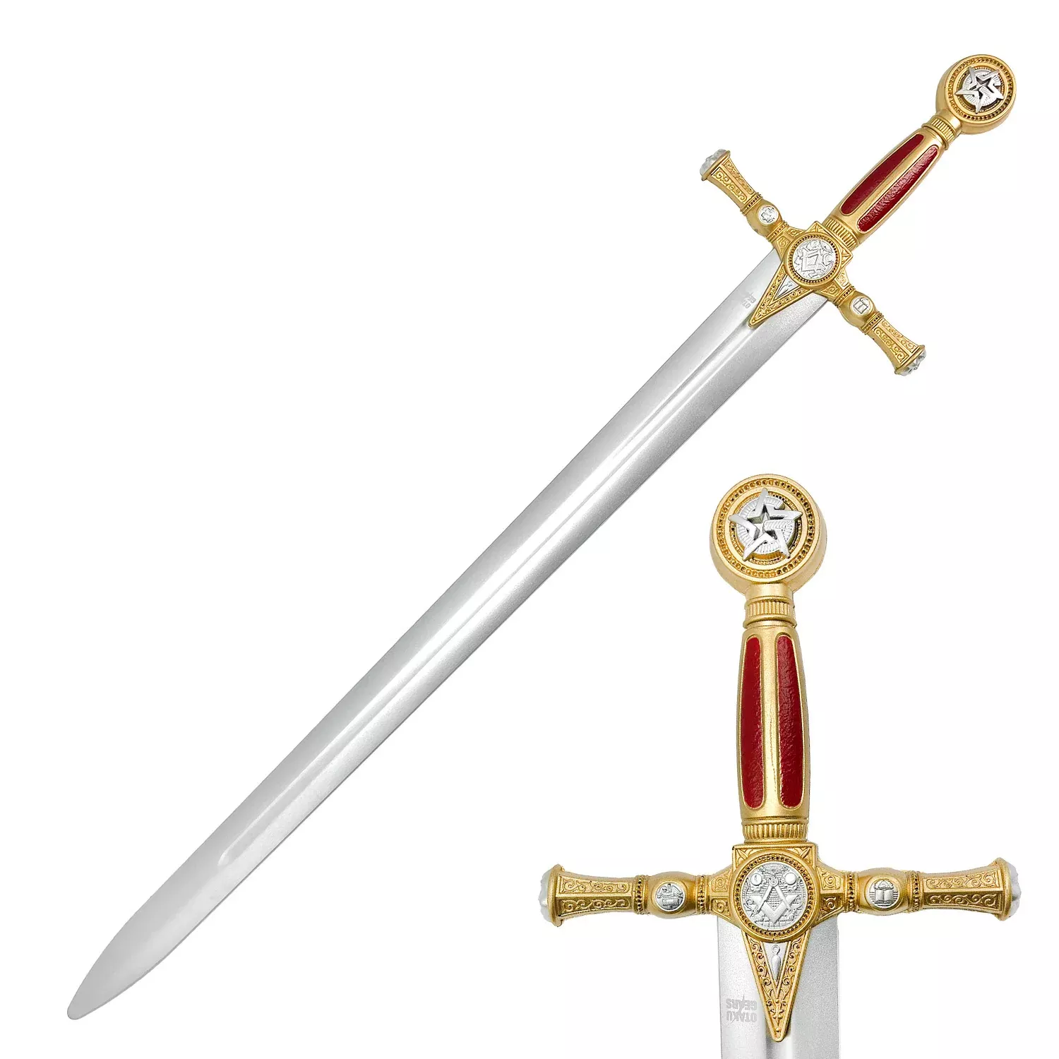 40″Red Freemason Foam Sword – Masonic Foam Weapon for Cosplay