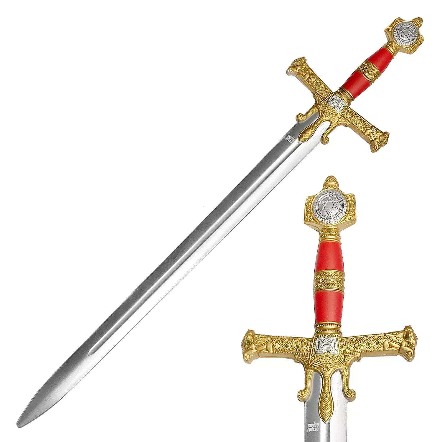 41 1/2″ King Solomon Star Red Foam Medieval Sword
