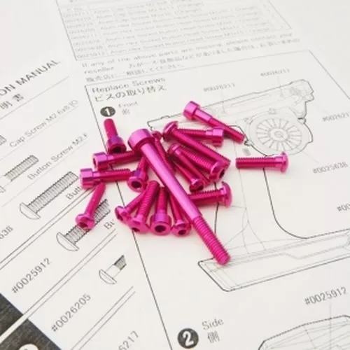 48520Hiro Seiko M17 Light Weight Screw Set (Pink) (Hiro Seiko)