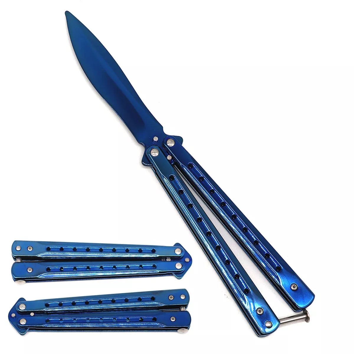 9.25″ Blue Training Butterfly Knife