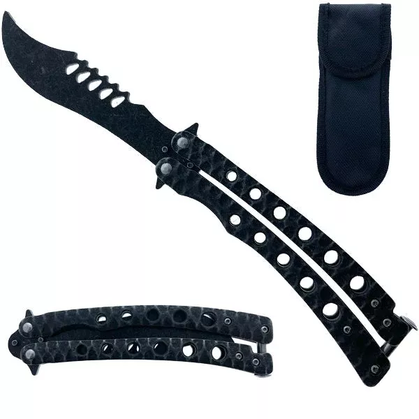 9″Black Butterfly Knife Trainer