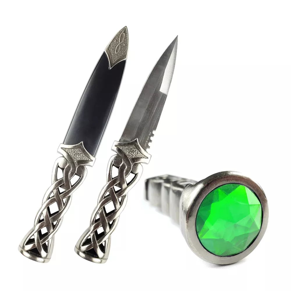 9″ Green Scottish Dirk Dagger