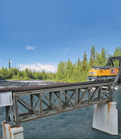 933-4520 HO Scale Walthers Cornerstone Single-Track Pratt Deck Truss Railroad Bridge Kit