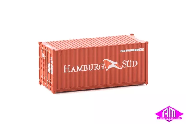 949-8058 – 20′ Container Fully Corrugated – Hamburg Süd (HO Scale)