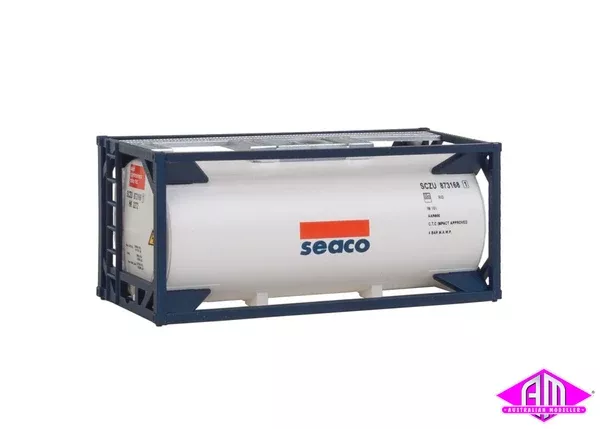 949-8101 – 20′ Tank Container – Seaco (Pre-Painted Unassembled Kit) (HO Scale)