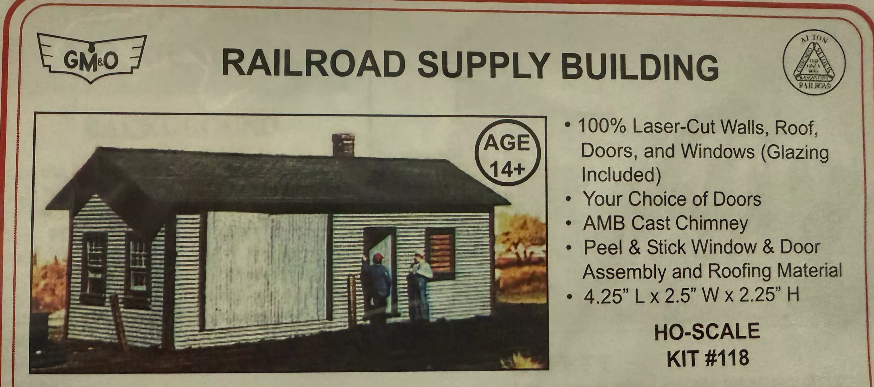 American Model Builders HO Scale 118 Railroad Supply Building Laser Kit
