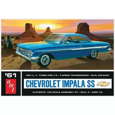 AMT1013 AMT '61 Chevrolet Impala SS 1/25 Scale Plastic Model Kit