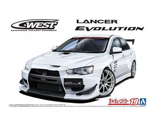 Aoshima 1/24 Mitsubishi EVO lancer 2007 C-West Plastic Model Kit