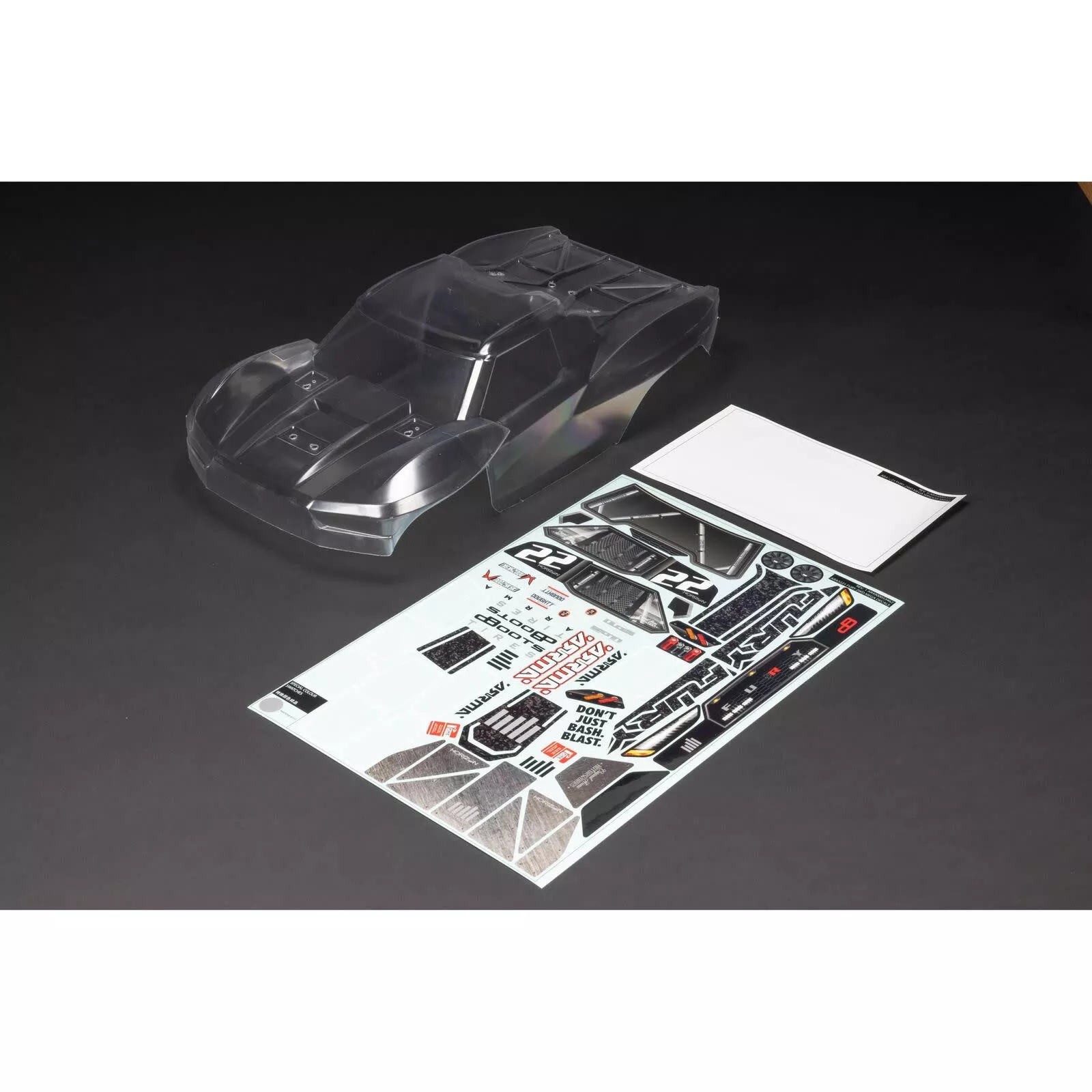 ARA-1581 FURY Clear Body (inc decals/window masks) (Arrma)