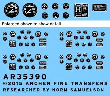 Archer Fine Transfers 35390 1/35 M19 Transporter Instruments & Placards For Merit