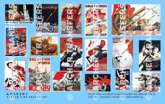 Archer Fine Transfers 35397 1/35 Russian Propaganda Posters (17)