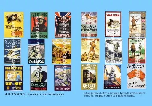 Archer Fine Transfers 35403 1/35 Commonwealth WWI Propaganda Posters (18)