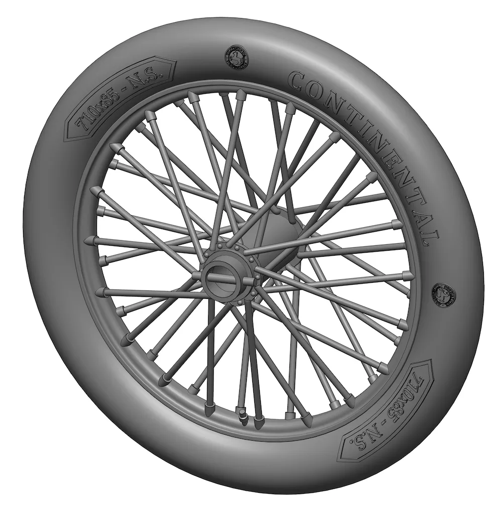 Art Scale 200-A48017 1:48 German 710×85 spoked wheels