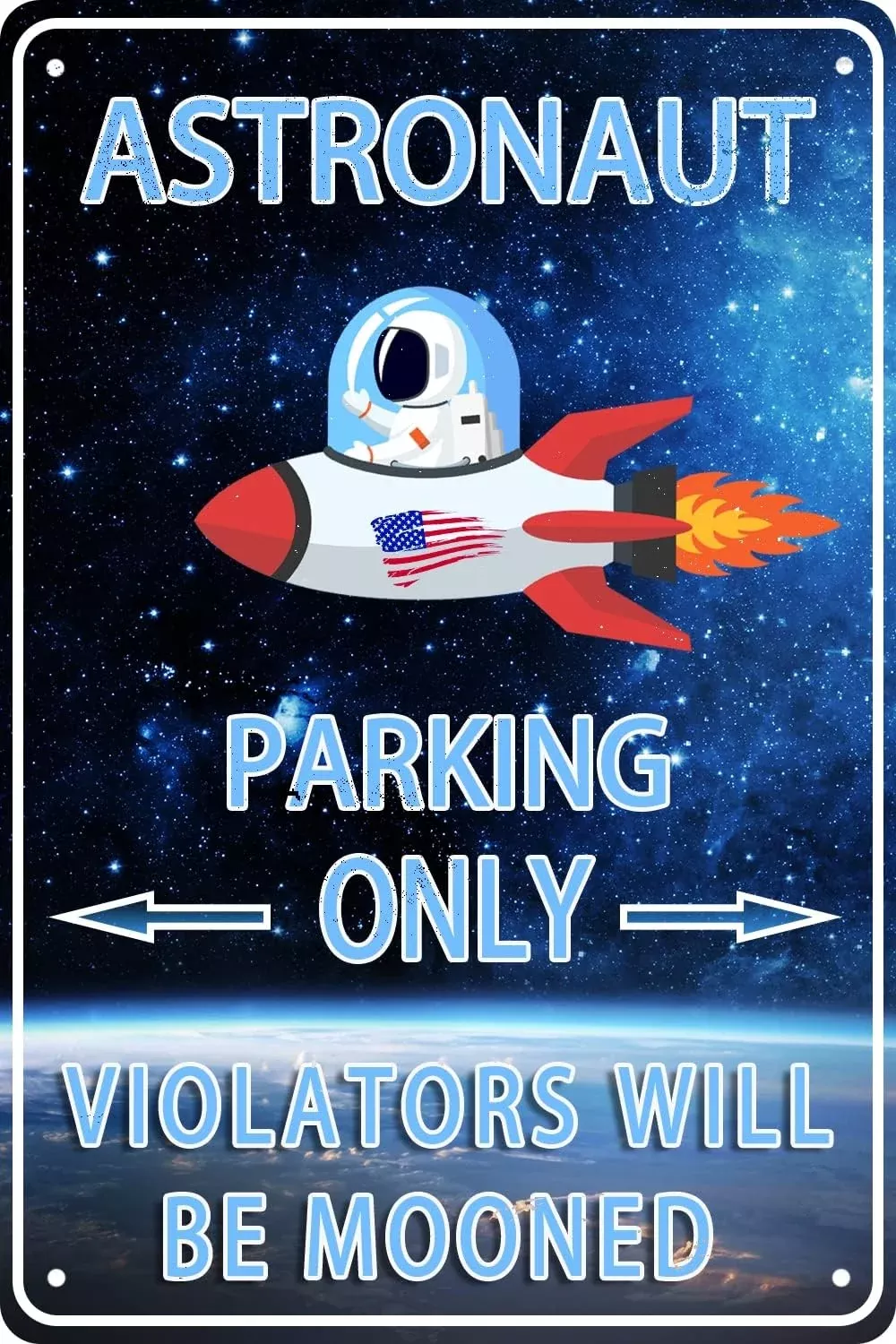 Astronaut Decor Outer Space Room Sign Galaxy