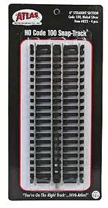 Atlas 822 HO Scale Code 100 Track 6″ Straight