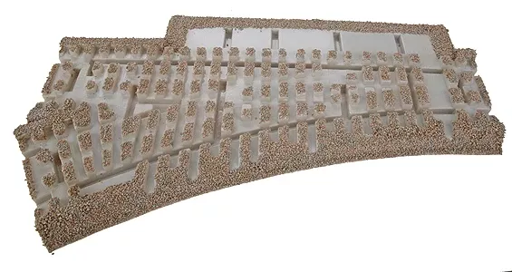 Atlas O 66085 3-Rail Roadbed, O-45 Left Hand Switch
