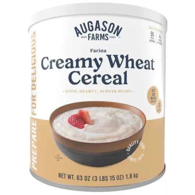 Augason Farms Creamy Wheat Cereal #10 Can