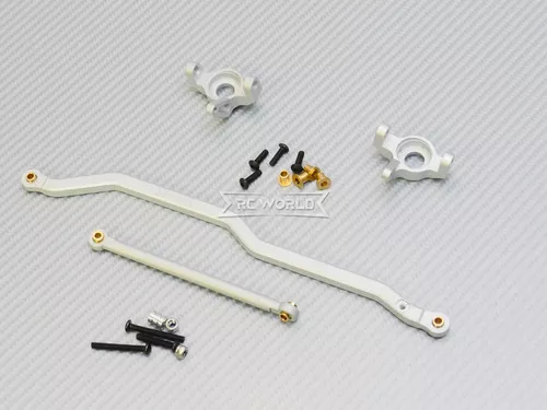 For AxialFront ALUMINUM KNUCKLES + STEERING Arms Wraith Scorpion SMT10 A -SILVER-