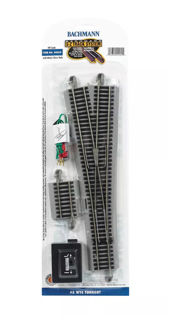 Bachmann 44569 E-Z Track System HO Scale #5 WYE Turnout