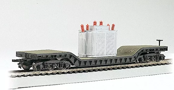 Bachmann HO 18348 52' Center-Depressed Flat Car with Transformer
