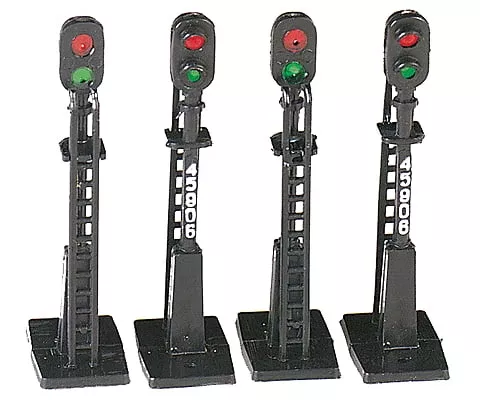 Bachmann HO 42101 Non-Operating Block Signal - Black pkg(4)
