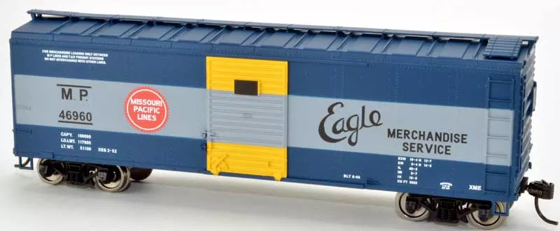 Bowser HO Scale 42451 40ft Box Car MoPac Eagle Merch Serv 46998