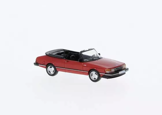 Brekina PCX870669 1986 Saab 900 Convertible, Red