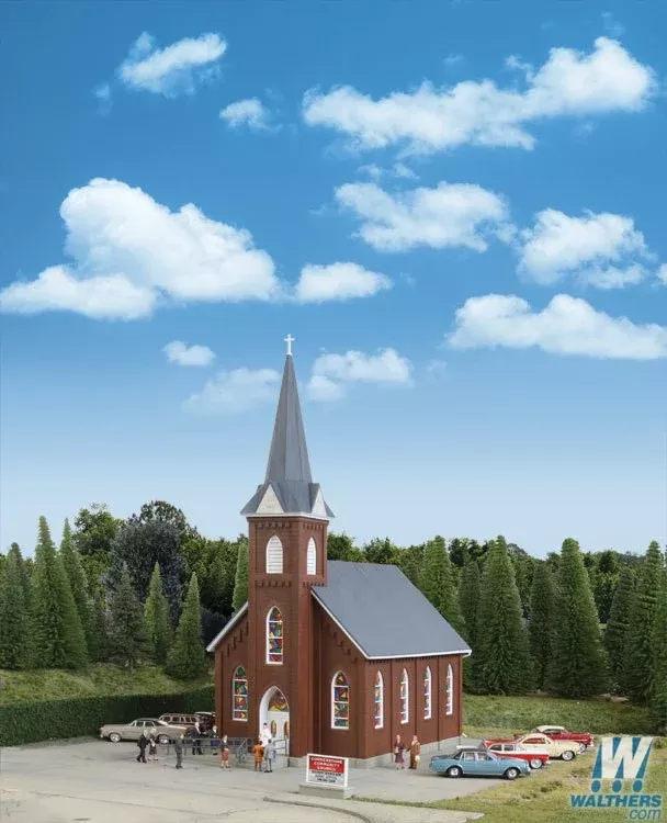 Brick Church | Walthers Cornerstone Structure Kit