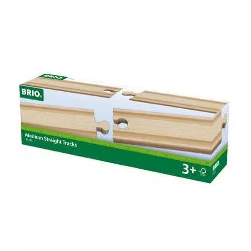 BRIO 33335 Medium Straight Tracks 4pc
