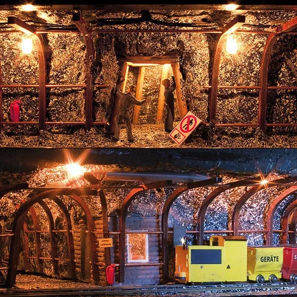 Busch 1473 HO Scale Mine Interior Set -- Kit