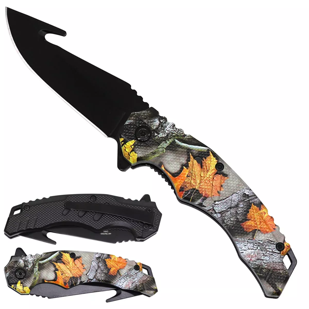 Camo Print Spring Assisted Pocket Knife