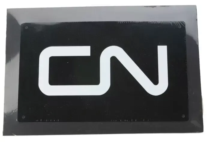 CN Railroad Herald Metal Sign – Authentic Train Room Decor