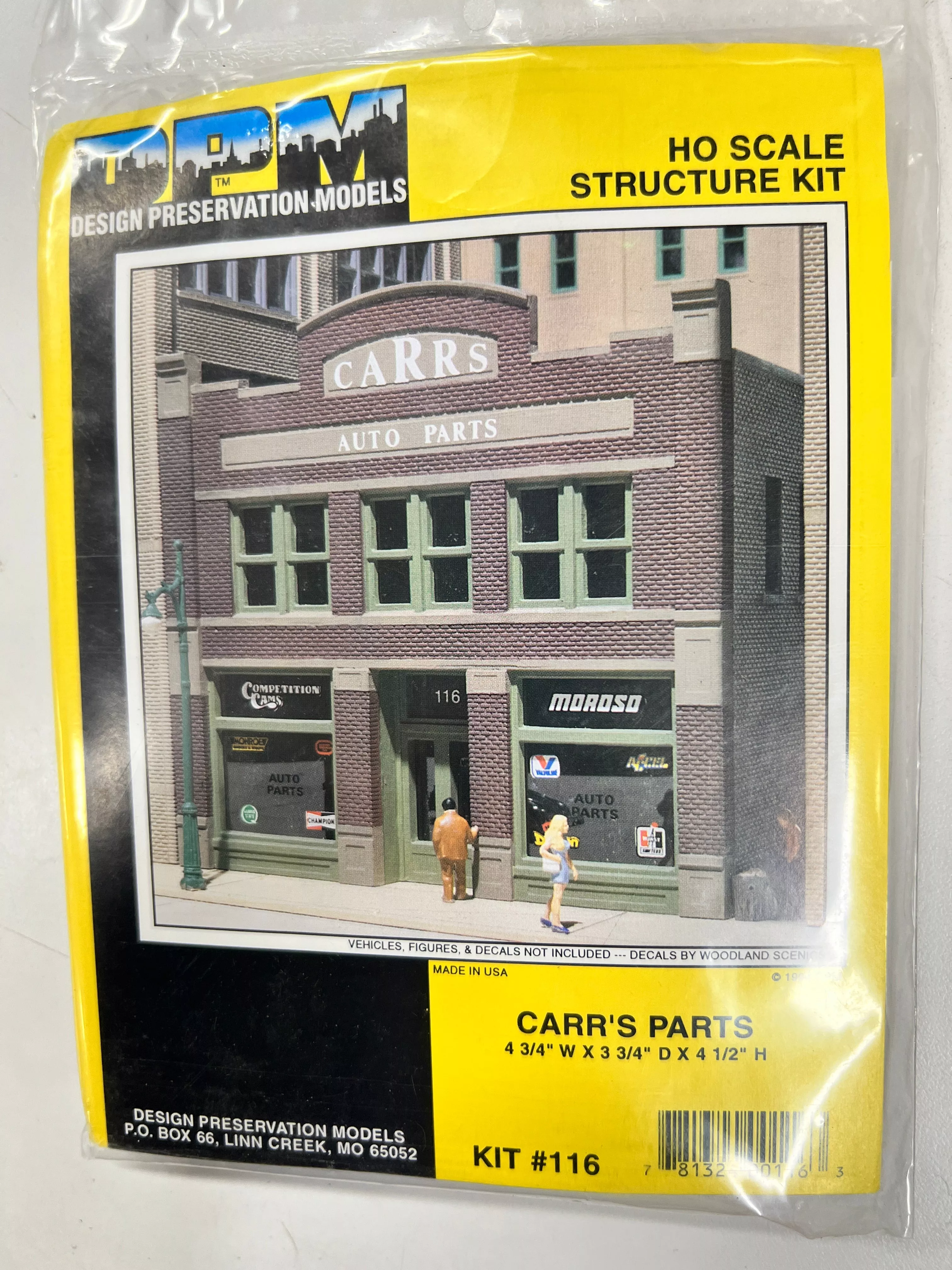 Design Preservation Models DPM 116 Carr's Parts kit HO SCALE