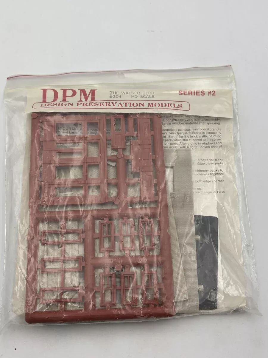 DPM 20400 HO Scale Walker 3" W x 4-1/2" D x 6" H Building Kit