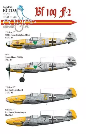 Eagle Cal EAG72135 1:72 Messerschmitt Bf-109F-2