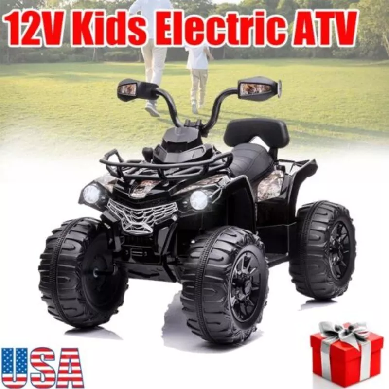 Electric 2-Speed Kids ATV Quad Car with MP3 and LED Lights – Perfect Gift for Kids!