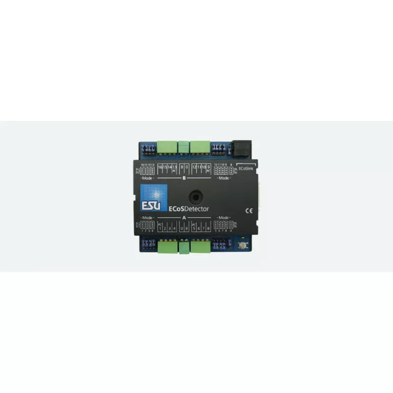 ESU 50094 ECoSDetector feedback module, 16 dig. inputs, therefrom 4 RailCom feedbacks. For 2-digit or 3-digit operation, Opto Coupler