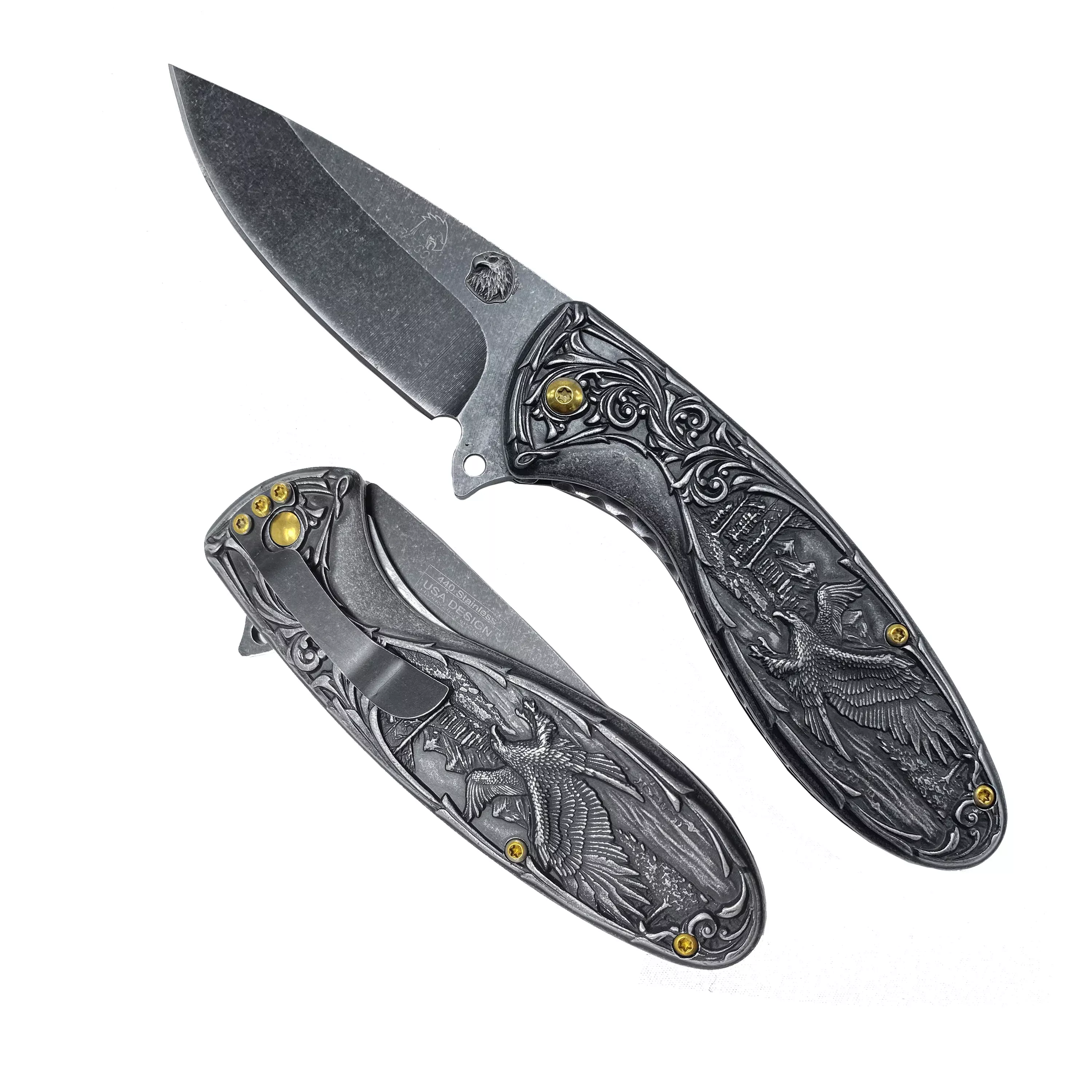Falcon Knives - 7" Black Eagle Spring Assisted Knife