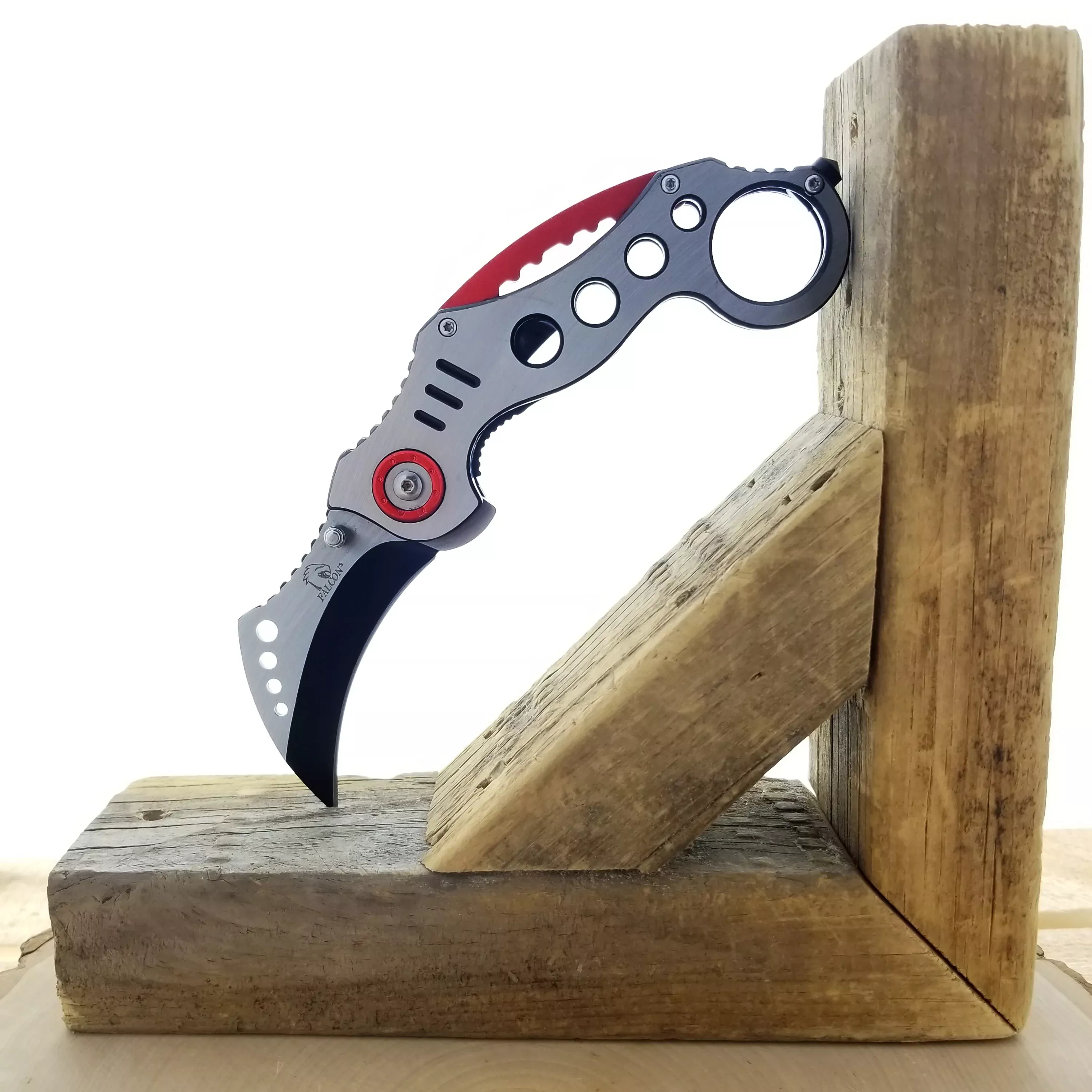 Falcon Red 8" Karambit Spring Assisted Knife