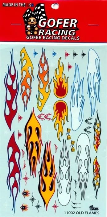 Gofer Racing 11002 Old School Flames Decal
