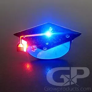 Graduation Cap Flashing Pin Body Lights